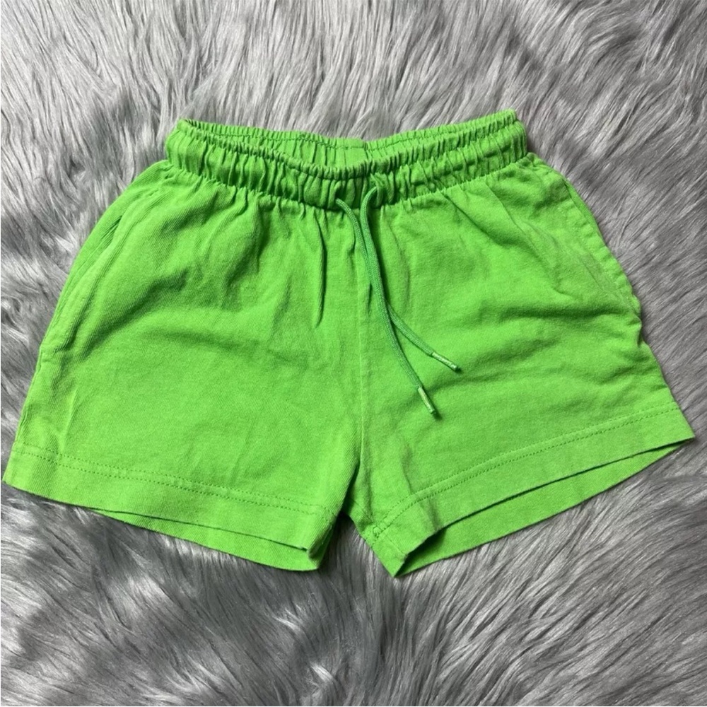 Vintage Baby Shorts Basically Nordstrom Green Cotton Elastic Waist